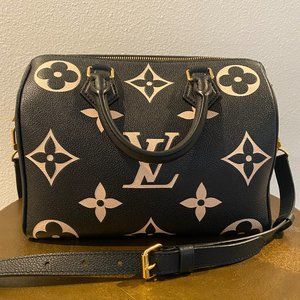 Louis Vuitton Speedy 25 Bicolor Monogram Empreinte Leather